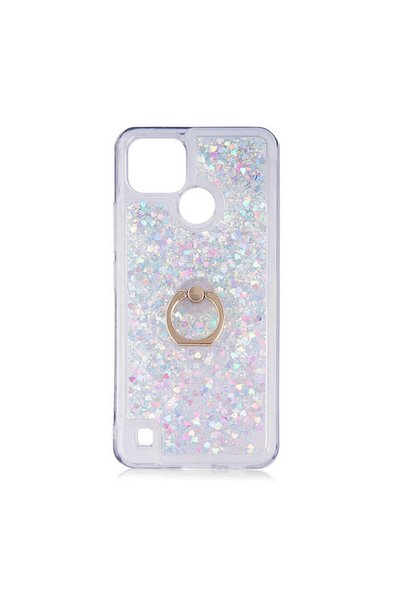 noktaks Realme C21 Compatible Case Protective Ring Liquid Sequin Milce Cover ...