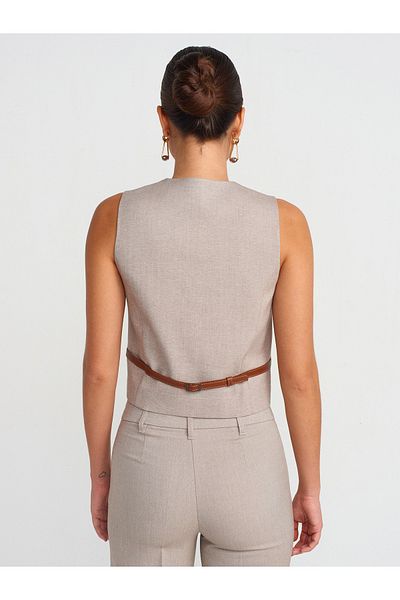 Dilvin 60564 Model Camel Color Strap Vest