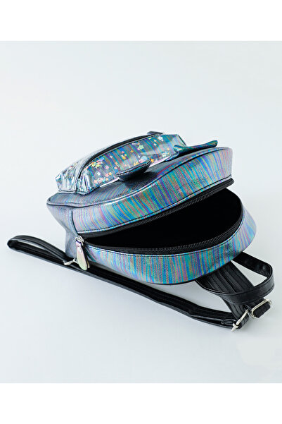 Fab N Funky Rabbit Backpack for Kids, Durable, School Bag with Spacious Compartments, 5 Years+, Black - 9 Inches