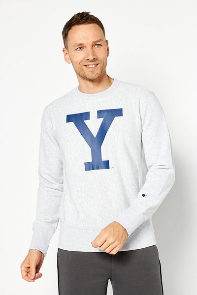 Champion Men Sportswear Fit Long Sleeves Outdoor Sweatshirt, Grey