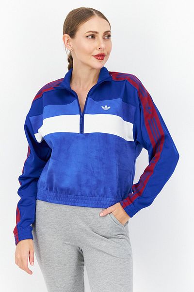 Adidas Originals Women Sportswear Fit Training Sweatshirt, Blue Combo