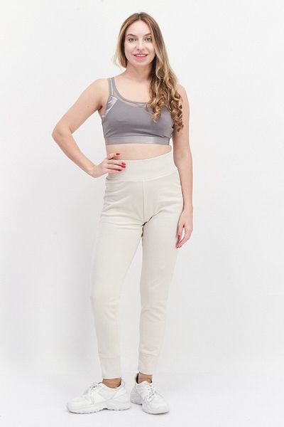 NA-KD Women Solid Basic Tapered Pull On Jogger Pants, Light Beige
