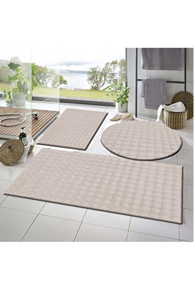 Raschel Carpet Balat Halı Kaymaz Taban Yıkanabilir Bubble Peluş Banyo Paspası