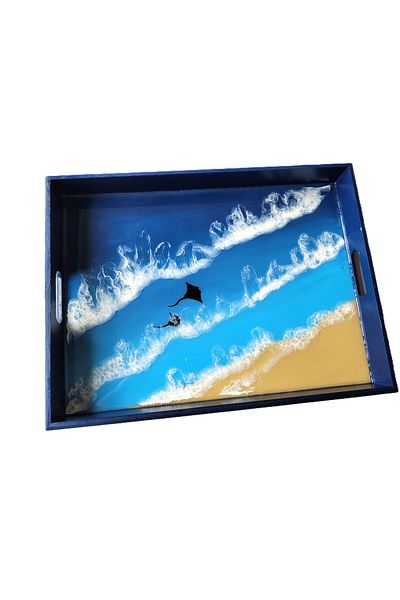 Tabiart Sea Wave Look Epoxy Tray