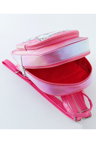 Fab N Funky Rose Red Bear Backpack for Kids - 5+ Years, Durable Polyester with Spacious Compartment, 9 Inches