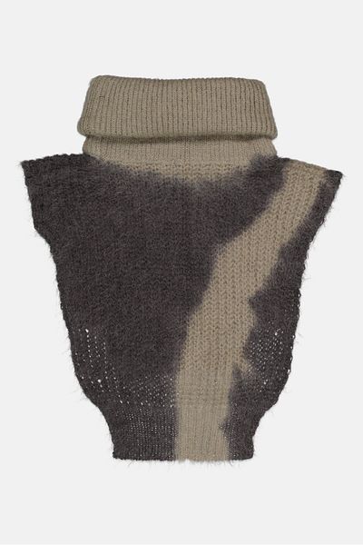 Diesel Women Knitted Scarf, Grey Combo