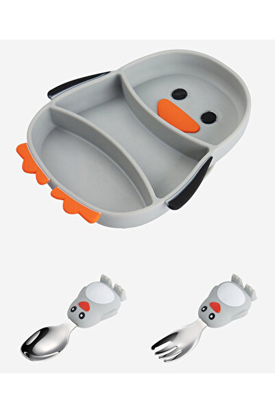 Fab N Funky مجموعة تغذية كلاسيكية من السيليكون، تصميم مقاوم للانسكاب، لون موح...