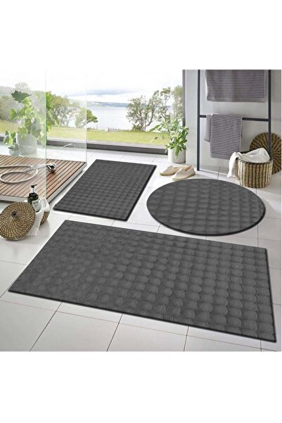 Raschel Carpet Balat Halı Kaymaz Taban Yıkanabilir Bubble Peluş Banyo Paspası