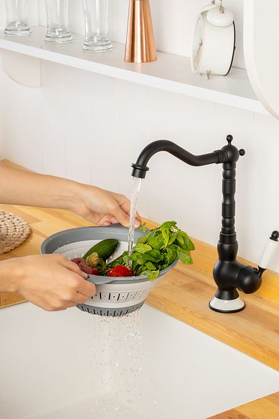 simplicity 1800ml Gray Foldable Round Strainer