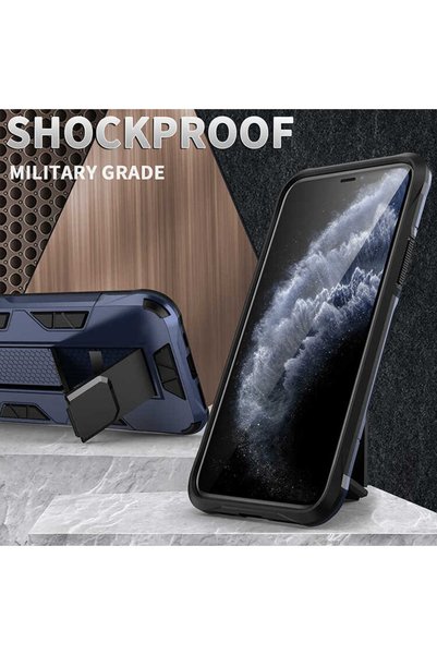 noktaks حافظة متوافقة مع هاتف iPhone SE 2022 مع حامل قابل للطي وغطاء حماية - ذهبي وردي - T21085