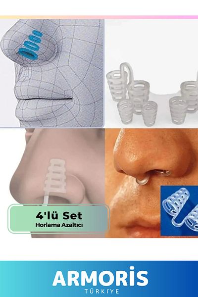 Armoris New Generation Snoring Reducer Comfortable Breathing and Breathing Anti-Sleep Nose Hole Apparatus Set of 4
