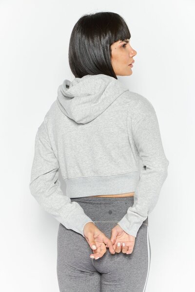 Puma Women Relaxed Fit Long Sleeve Outdoor Sweatshirt, Grey Heather