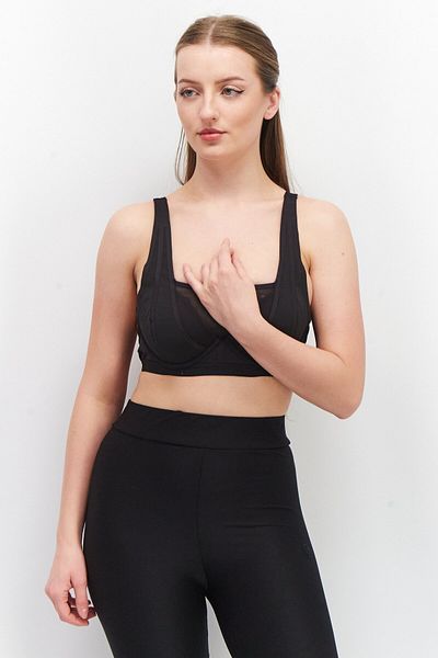 adidas Women Lightly Padded Underwire Sports Bra, Black