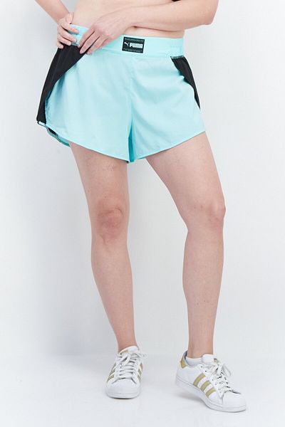 Puma Women Sportswear Fit Brand Logo Training Shorts, Green