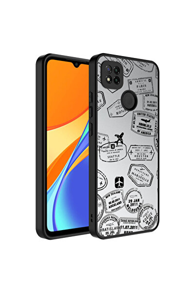 TechTrove Redmi 9C Kılıf Aynalı Desenli Kamera Korumalı Parlak Darbe Emici Kapak