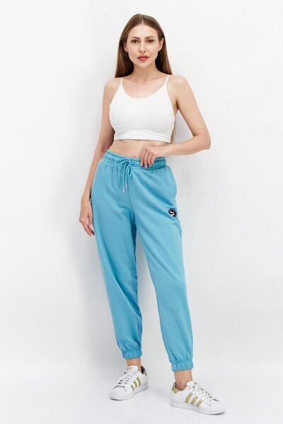 Puma Women Sportswear Fit Drawstring Training Jogger Pants, Sky Blue