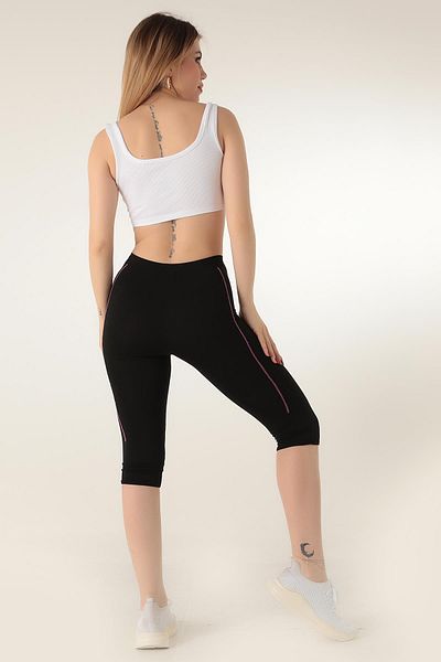 Miorre Women's Striped Regular Waist Short Tights