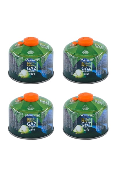 Orcamp 230 gram Gaz Kartuşu 4'lü Set