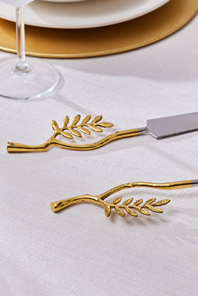 Karaca New Year's Carmenta Serving Set Spatula and Knife