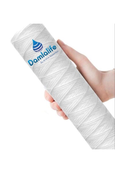 damlalife 10 inç iplik 5 micron sediment filtre ip filtre