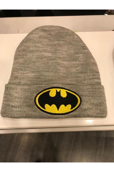 Butik Çocuk Batman armalı triko dokuma bere