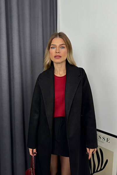 Sue Store Black Lined Cashmere Coat