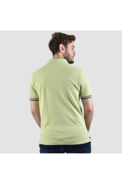 Giordano Men's Performance Slim Fit Lion Embroidery Solid Polo