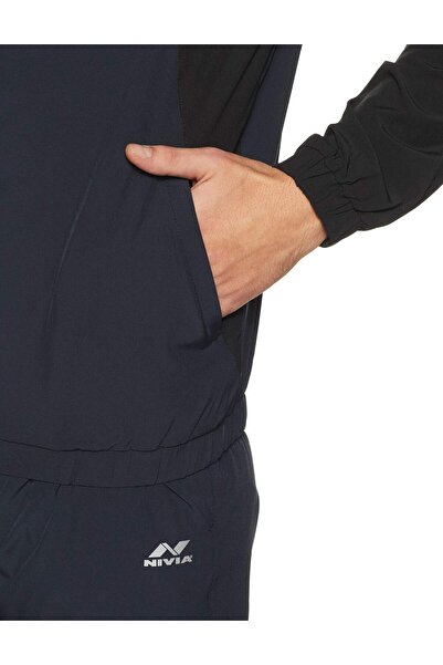 Nivia Carboxy-1 Upper Tracksuit | Navy Blue | Xl | Synthetic | Reflective Zipper | Regular Fit