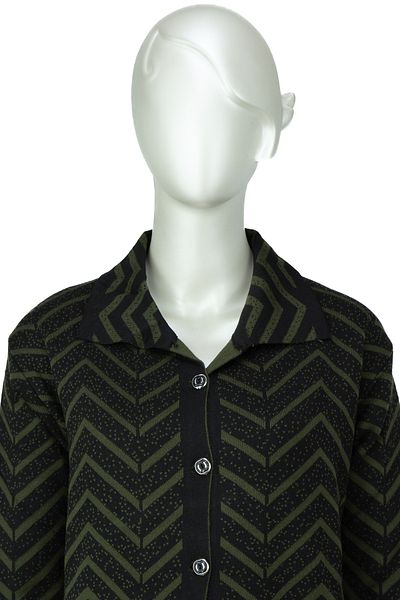 Oppland Women's Winter Motifed Buttoned Pocket Comfortable Cut Full Pattern Lycra Wool Woven Mother Cardigan