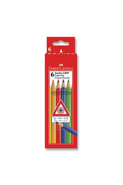 Faber Castell Creioane colorate 6 culori Jumbo Grip Faber-Castell