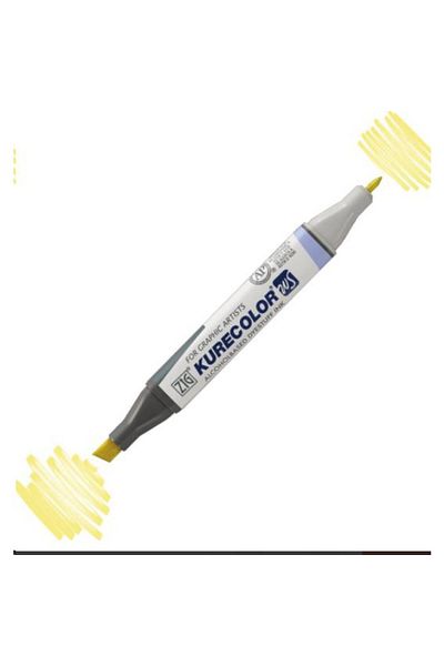 Zig Kurecolor Kc3000 Twin S - 100 Pale Yellow Marker Pen