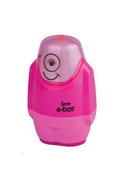 Serve E-bot Γόμα Μολύβι Ακονιστήρι Highlighter Ροζ