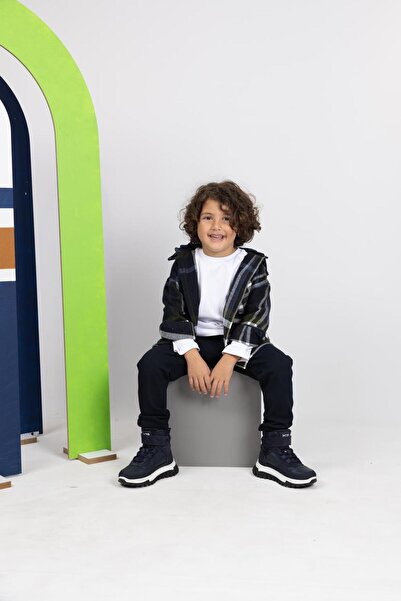 kids A more Worf Tek Cırtlı Hakiki Deri Anatomik Erkek Çocuk Bot Lacivert