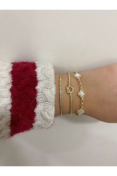 Passionis Jewelry Set of 3 Gold Bracelets