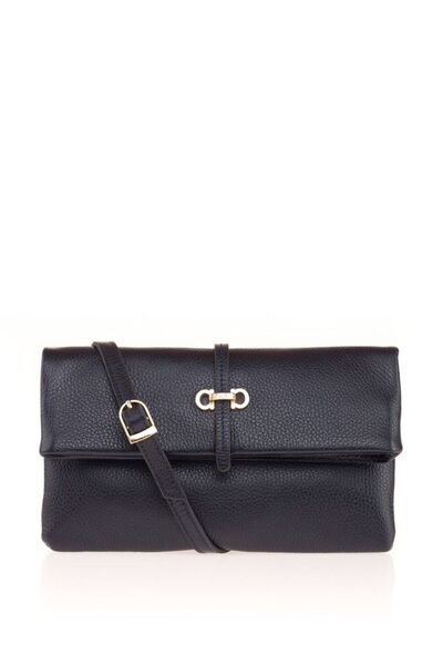 Bilik Deri Γνήσιο δέρμα Navy Blue-Rölax Γυναικεία τσάντα Clutch BLM P-02