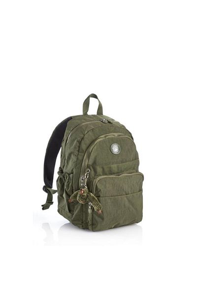 Hedgebag Khaki Green Wrinkled Backpack - 2 Compartments Hb 240-10