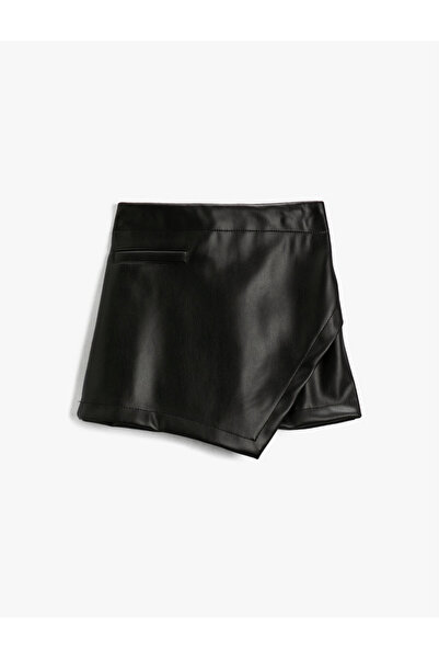 Koton Fustă mini cu croială asimetrică Imitatie Piele