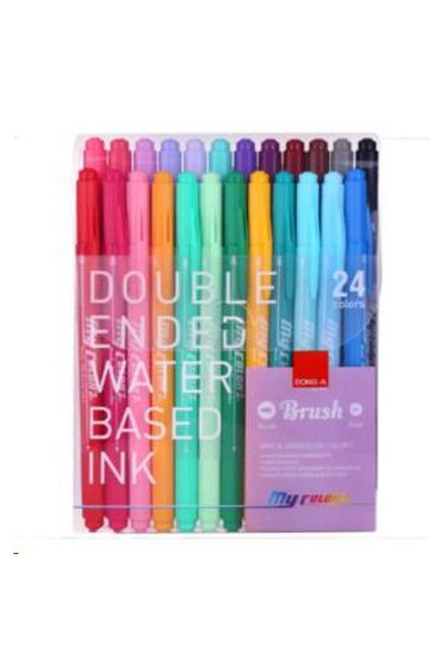 Dong-A Dong A Donga My Color 2 Double Sided Brush Pen Set of 24
