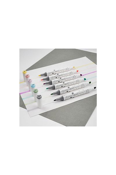 Bruno Visconti sketch & Art" Double Sided Marker Pen 6 Colors - Sea Landscape