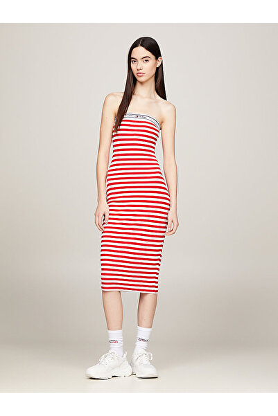 Tommy Hilfiger TJW LOGO TAPE STRIPE TUBE DRESS