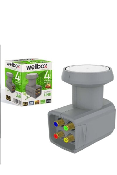 wellbox Gold Plus Quadro Lnb Merkezi Uydu Sistem LNB  3D 4K Ultra HD Yüksek Sinyal Gücü