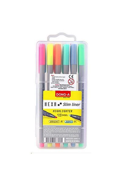 Dong-A Hexa Slimliner Highlighter Set of 12