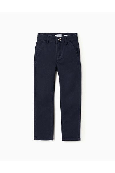 Ziddy CHINO TWILL TROUSERS FOR BOYS 'SLIM FIT' DARK BLUE