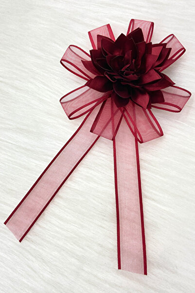 ZEYMERADE Bordo Bohça Süsü, Gelin Damat Çeyiz Düğün Nişan Konvoy Gelin Arabas...