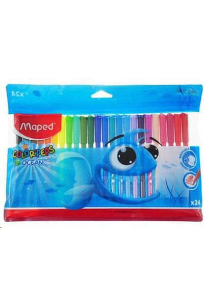 Maped Peps Ocean 24 Color Felt Tip Crayons -845722