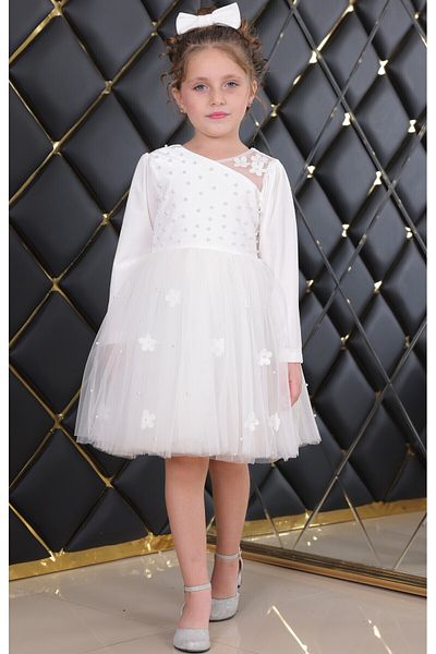 TREEMASS Girl's Velvet and Tulle Dress with Exquisite Design, Ideal for Special Occasions