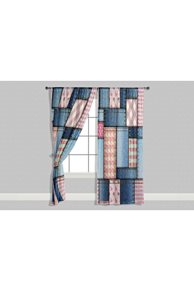 Casberg PACHWORK ÇİFT KANAT FON PERDE