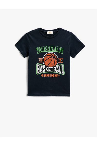 Koton Basketbalové tričko s potiskem z bavlny