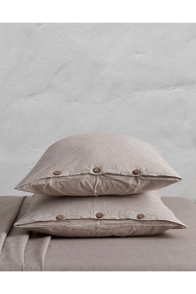 Berolige Brown Chambray Bed Sheet - 100% Cotton, Washable Thread, Paint Elastic, 100X200