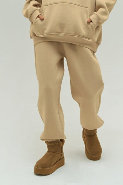 YAKAMEL Γυναικείο παντελόνι φόρμας με 3 βαμβακερές κλωστές, τσέπες και ελαστι...